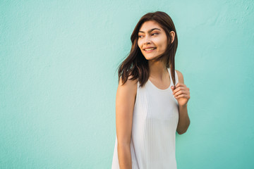 Portrait of young latin woman.