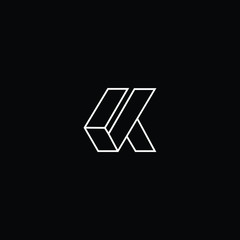 Professional Innovative Initial UK logo and KU logo. Letter UK KU Minimal elegant Monogram. Premium Business Artistic Alphabet symbol and sign