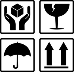Product box instruction warning signs