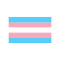 Transgender flag symbol vector icon. LGBT symbol Isolated on white background