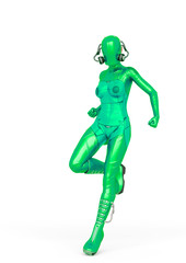 cyber soldier female landing