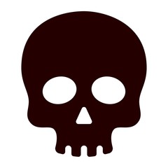 Dangerous black human skull Medicaments Poison vector icon flat isolated