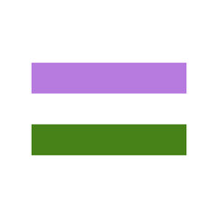 Genderqueer flag symbol vector icon. LGBT symbol Isolated on white background