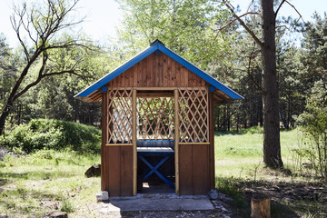 wooden house in the forest