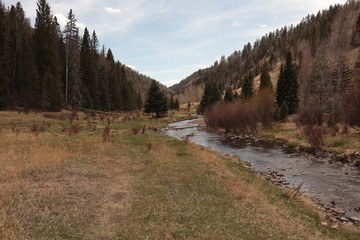 Fototapeta na wymiar Mountain river valley