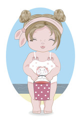 baby girl in Swimsuit