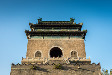 Obraz premium Bell Tower in Beijing, China, built in 1272 during the Yuan dynasty