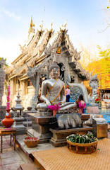 A beautiful view of Wat Sri Suphan, the Silver Temple at Chiang Mai, Thailand.