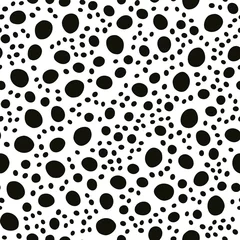 Sierkussen Hand getekende polka dot naadloze patroon. Willekeurig geometrisch kiezelbehang. © clusterx
