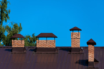 chimneys on the roof