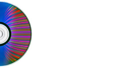 Obraz premium CD or DVD disc on a white background, copy space.