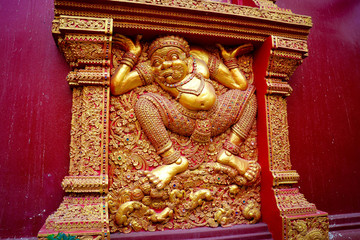 Fototapeta premium A beautiful view of Wat Sri Suphan, the Silver Temple at Chiang Mai, Thailand.