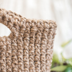 crochet jute rope handbag