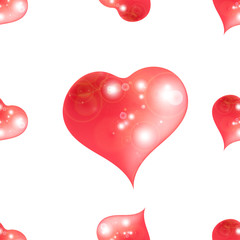 pattern drawing of a multicolored heart, sad, cheerful, on a white background