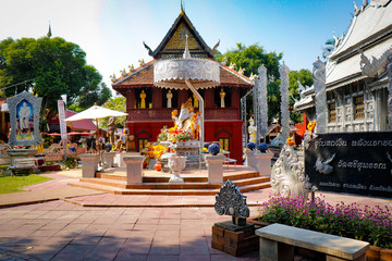 A beautiful view of Wat Sri Suphan, the Silver temple at Chiang Mai, Thailand.