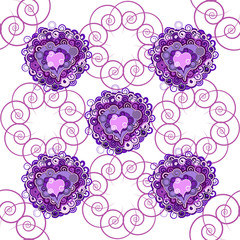 pattern drawing of a multicolored heart, sad, cheerful, on a white background