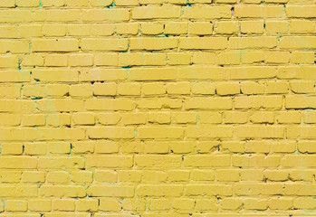 yellow brick wall texture background