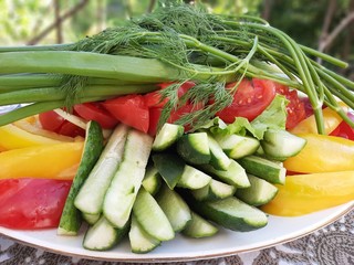 fresh vegetables on the market