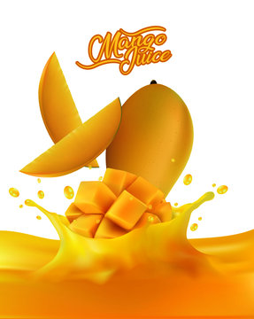 Mango juice splash