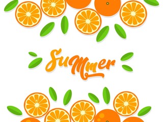 Orange background. Orange tangerine grapefruit lemon lime on a white background. Vector illustration of summer fruits and citrus. Citrus icons and silhouettes. Cute painted oranges. Tropical fruits