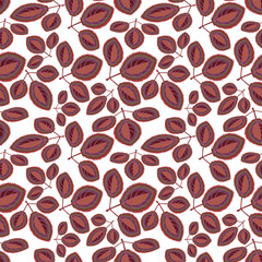 Square, seamless pattern, leaf pattern. Background for site or blog, textiles, packaging, interior drawing, wallpaper