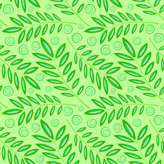 Square, seamless pattern, leaf pattern. Background for site or blog, textiles, packaging, interior drawing, wallpaper