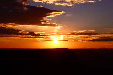sunset over the mountain