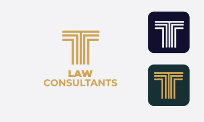law logo can be used for law consultants -justice -royal law - law firm - lawyer, law office, notary, hammer  - an attorney with modern style, with cream color, white, blue 