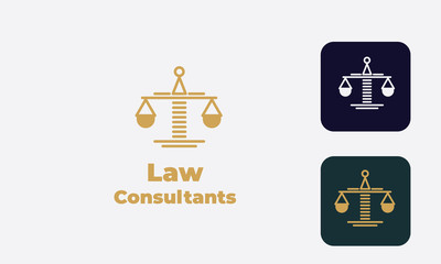 law logo can be used for law consultants -justice -royal law - law firm - lawyer, law office, notary, hammer  - an attorney with modern style, with cream color, white, blue 