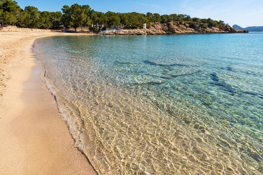 Ibiza beach, Cala Bassa beach. Spain.