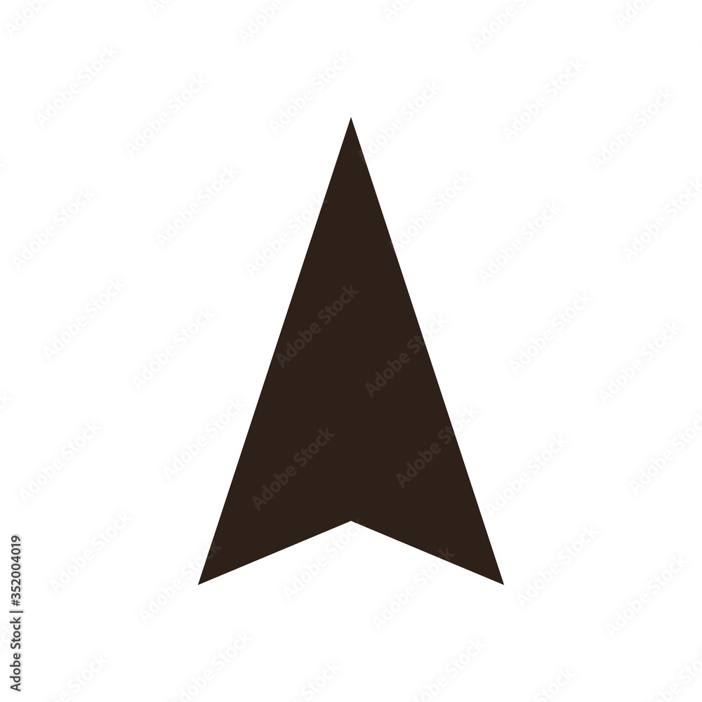 Poster isolated gps arrow flat style icon vector design