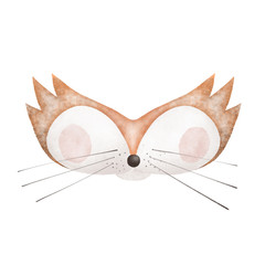 Hand painted fox nose illustration, suitable for printing on face masks or other things.