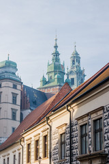Fototapeta premium Wawel Castle view from Kanonicza street in Krakow