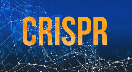 Crispr theme with abstract network lines and patterns