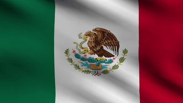 image of the Mexico flag waving 