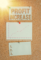 Text sign showing Profit Increase. Business photo showcasing the growth in the amount of revenue...