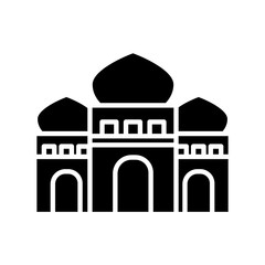ramadam kareem temple line style icon