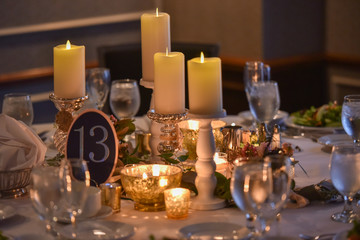 Wedding table decoration.