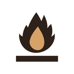 Isolated flame flat style icon vector design