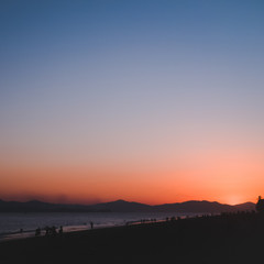 Fototapeta na wymiar Sunset in the pacific coast of Costa Rica 