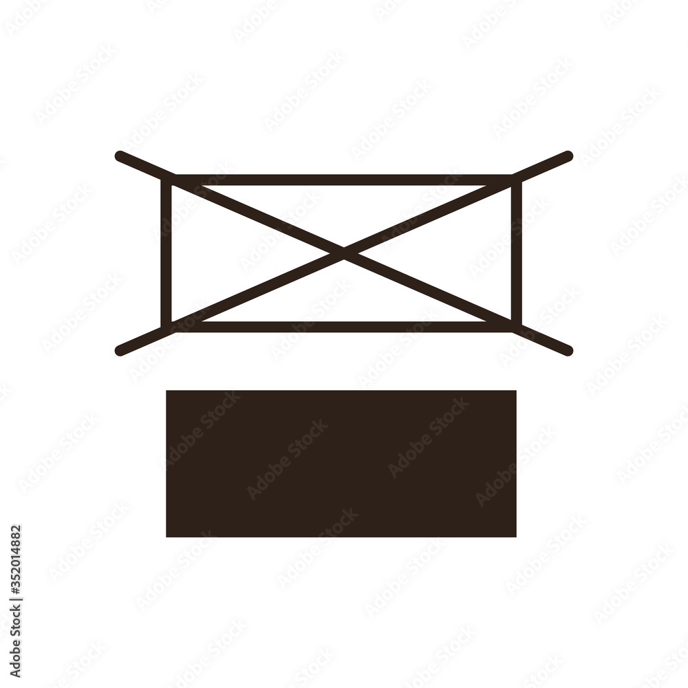 Poster do not stack flat style icon vector design