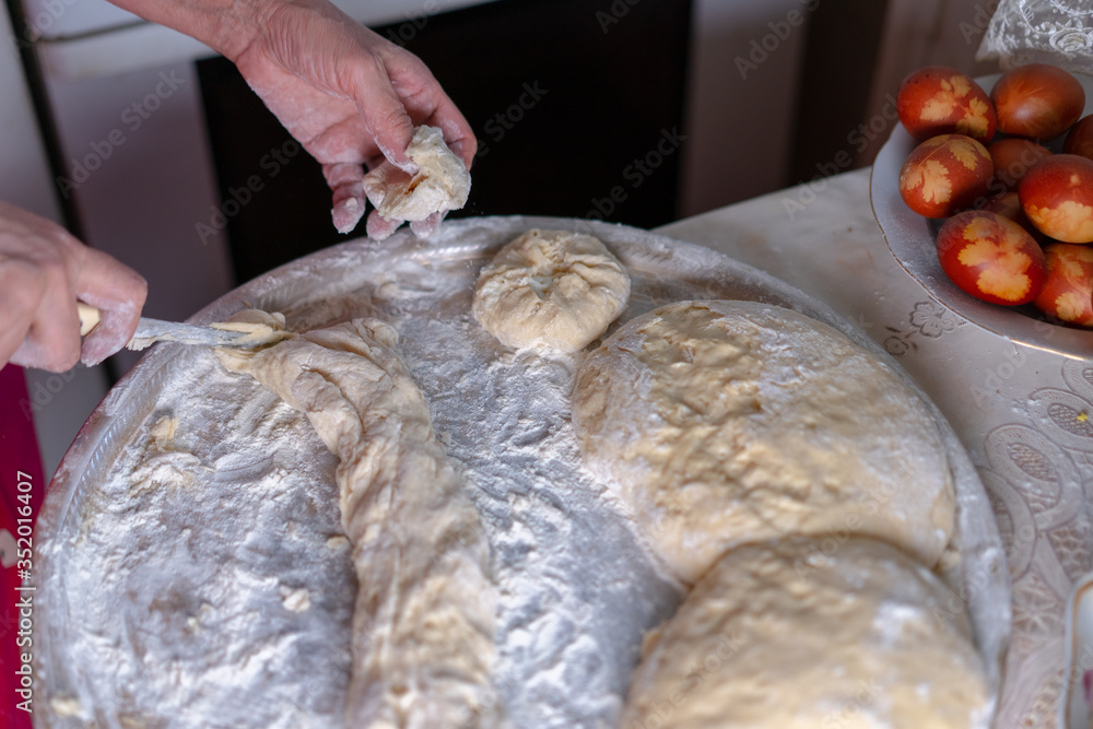 Wall mural sweet pastry for baking sweet buns