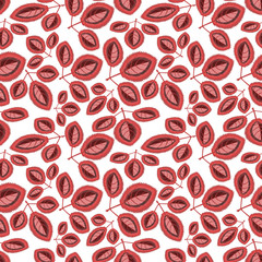 Square, seamless pattern, leaf pattern. Background for site or blog, textiles, packaging, interior drawing, wallpaper