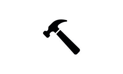 House repair hammer flat icon illustration
