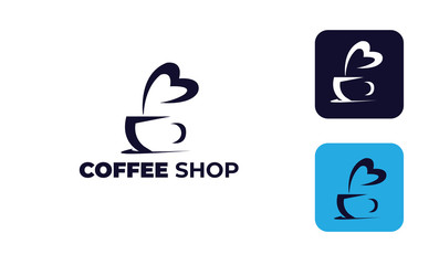 coffee shop logo, cafe logo or for design mug or cup your brand