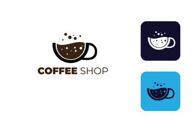 coffee shop logo, cafe logo or for  design mug or cup your brand