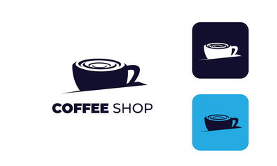 coffee shop logo, cafe logo or for  design mug or cup your brand
