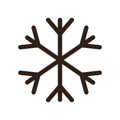 Snowflake flat style icon vector design