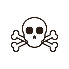 Isolated skull flat style icon vector design