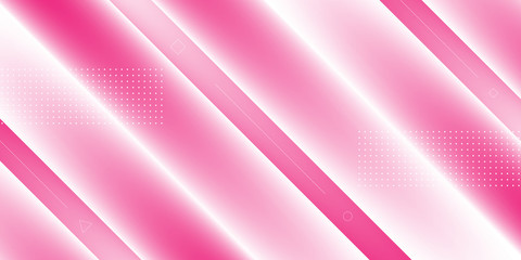 Modern abstract background with 3d diagonal stripe elements, memphis and papercut fluid effects. Pink and White Color